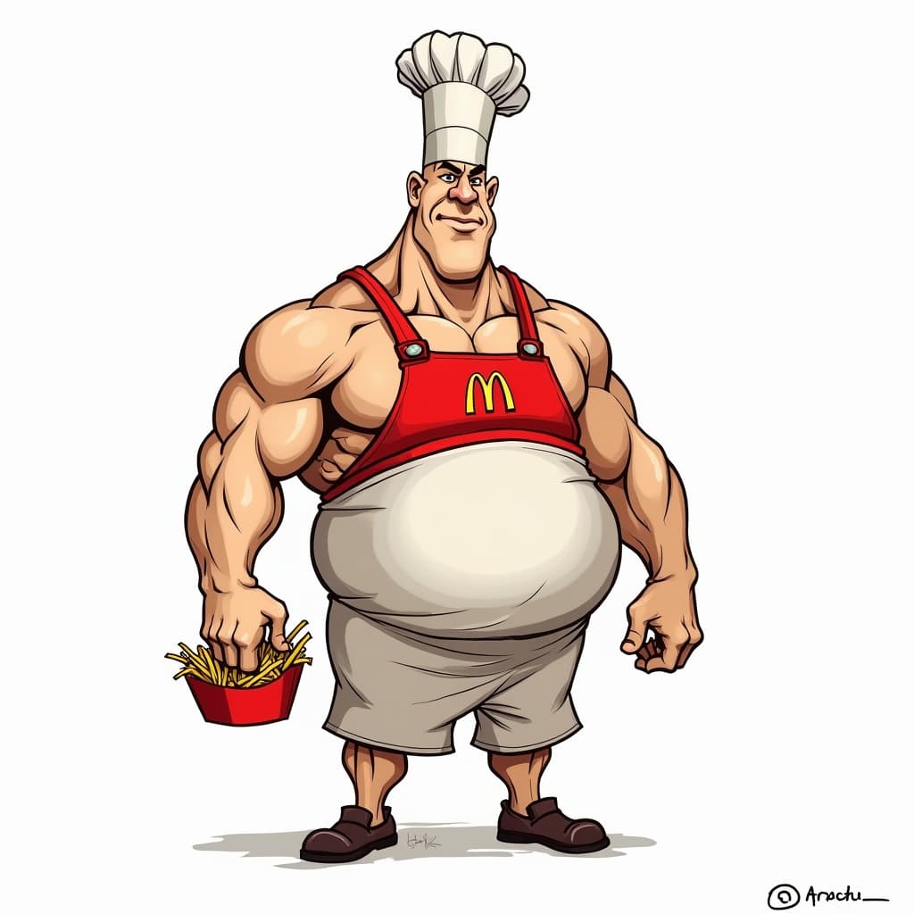 Gigachad fry cook wojak